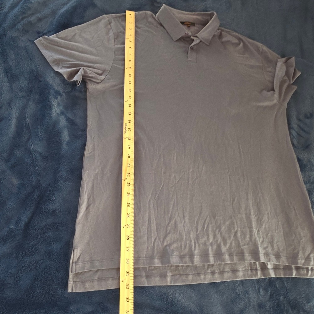 Quince Mens 100% Pima Cotton Luxe Touch Polo Faded‎ Indigo Gray XXL - Picture 14 of 15